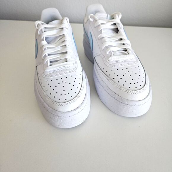 NEW Nike | Court Vision Alta In Glacier Blue White Sneakers, Womens 10 - Picture 6 of 8